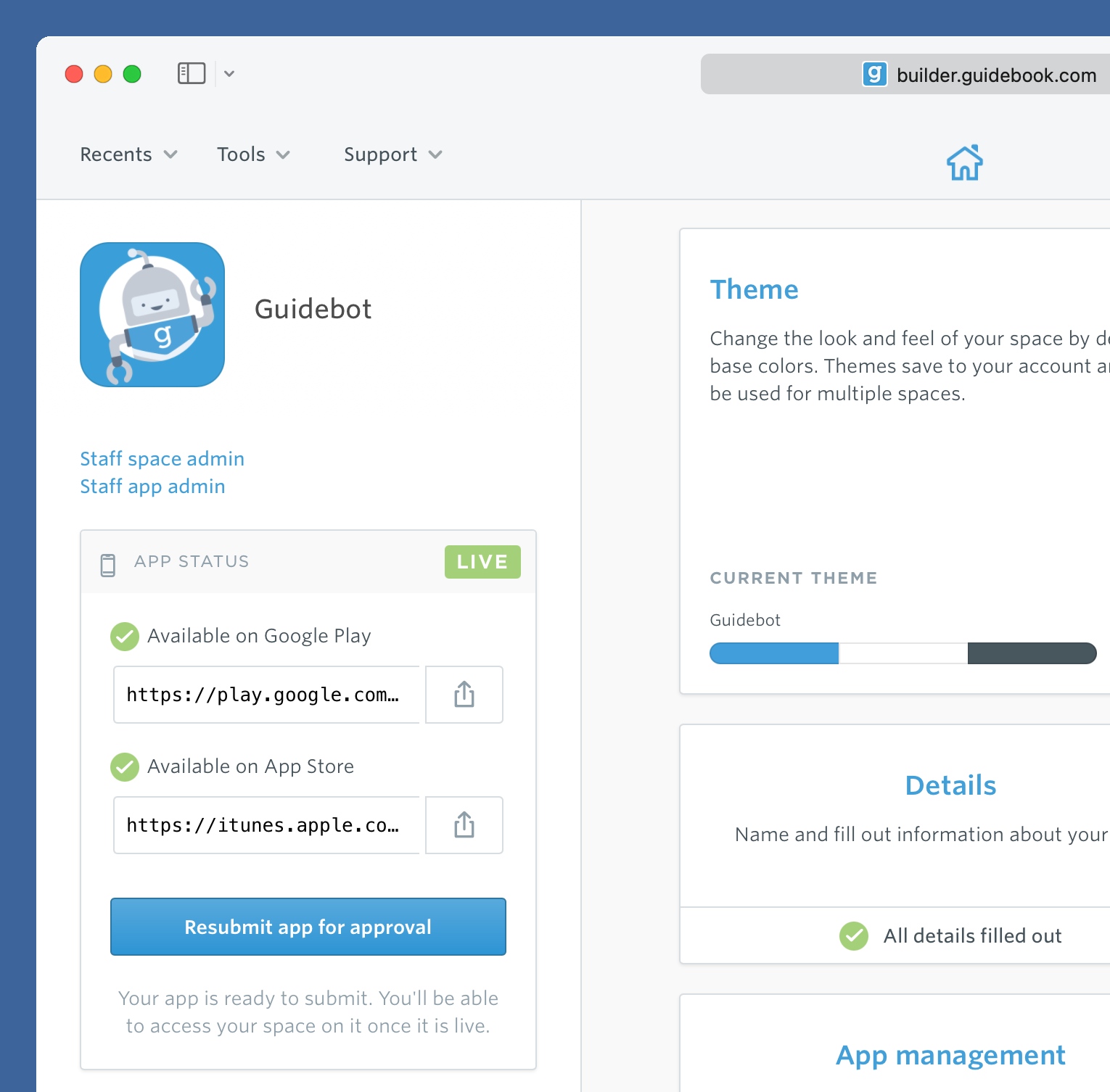 image of button for resubmitting your app